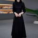 阔太太加绒妈妈装 黑色改良旗袍连衣裙女2025冬季 新款 高端精致裙子