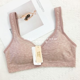 塞德纳132弹力一片式 少女抹胸无钢圈内衣女 莫代尔文胸运动背心