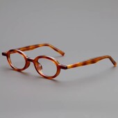 韩版 防蓝光镜架素颜精致板材眼镜 复古椭圆小脸镜框高智文艺范时尚