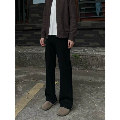 春夏季2021M设计直筒休闲裤男微喇升级百搭西裤