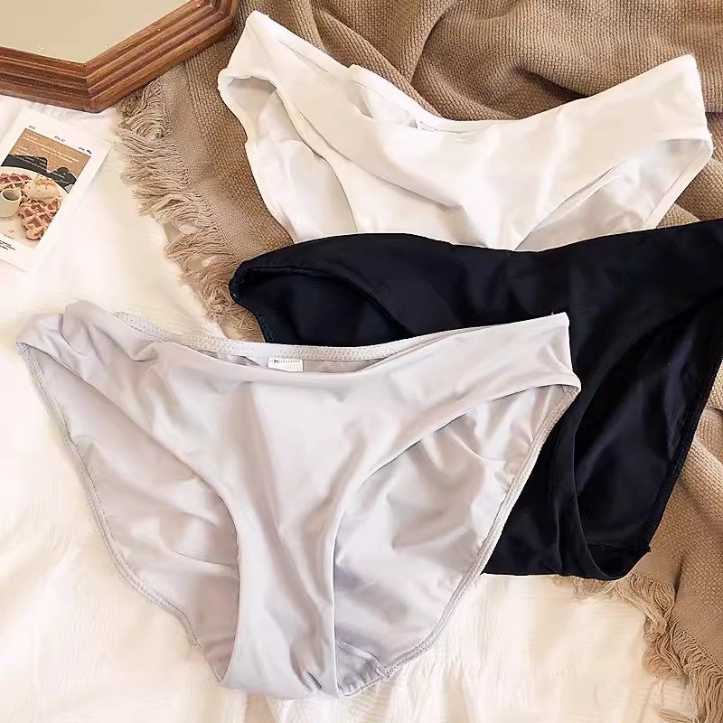 无痕薄款内裤女舒适三角裤一片式纯色夏季抗菌低腰纯棉档透气丝滑