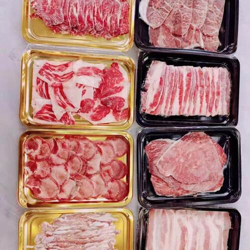4-6人份 2000g 8盒 露营聚会烤肉套餐 澳洲和牛牛后胸 板腱大米龙