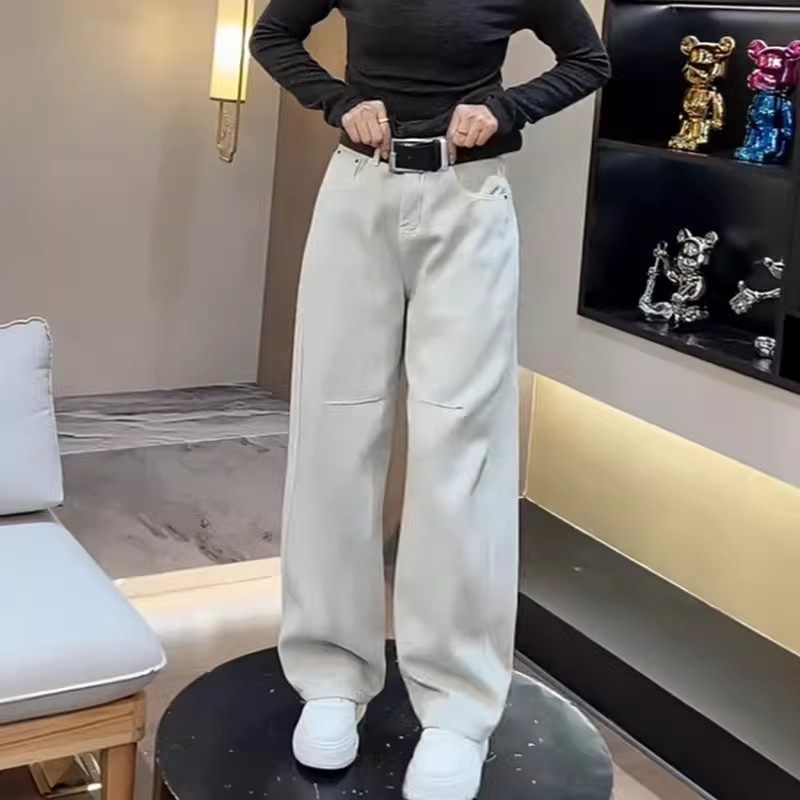 欧货今年流行牛仔裤女冬新款大码梨形身材小个子ins潮弯刀阔腿裤,女装/女士精品,牛仔裤,淘宝优惠券,粉丝福利购,淘宝优惠卷