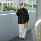 2025秋季新款日系cityboy麂皮绒拼接夹克外套J221-P80108，男装夹克，电商A036A