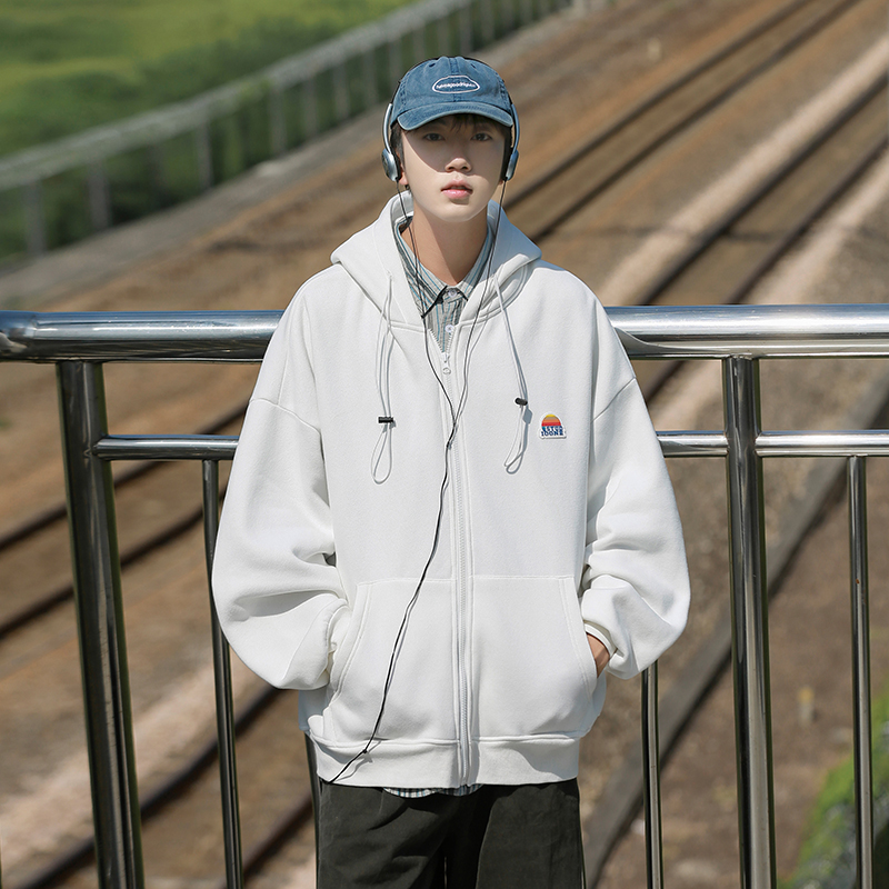 300克50%棉2024秋季日系cityboy宽松开衫卫衣外套W2205-P68控88，男装卫衣，电商A036A