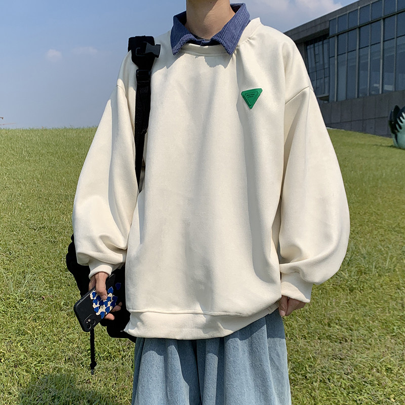2025秋季新款港风宽松假两件350克重麂皮绒卫衣 W2210-P60-控78图片
