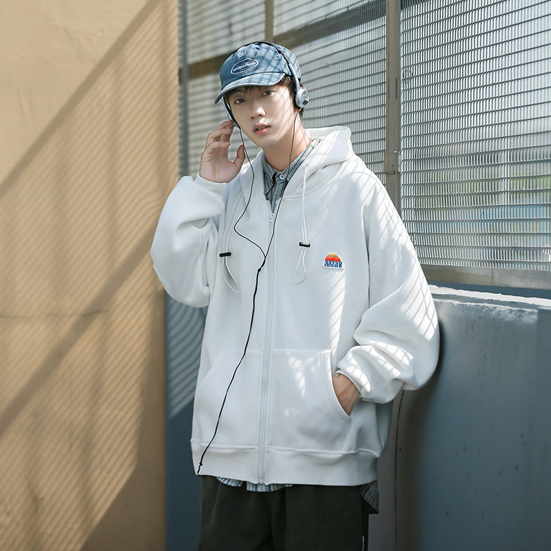 300克50%棉2025秋季日系cityboy宽松开衫卫衣外套W2205-P68控88,女装短外套,电商A036A