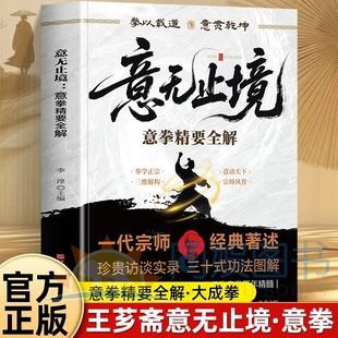 意无止境 意拳精要全解书正版 意无止境王芗斋站桩功拳学教程 大成拳站桩健身功法养生形意拳内家拳武学经典 中医健身书籍拳道中枢