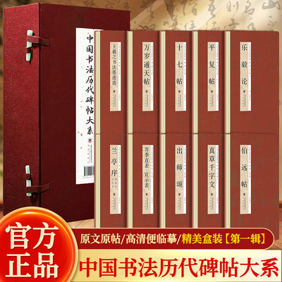 全10册中国书法历代碑帖大系第一辑 中国书法史上具有代表性书家的精品碑帖作品分册出版 原文原帖高清印刷细致排版书法爱好者书籍