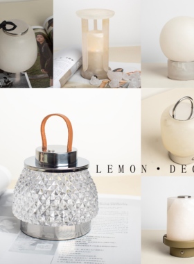 现代简约水晶云石触摸三色台灯摆件样板间家居卧室床头氛围小夜灯