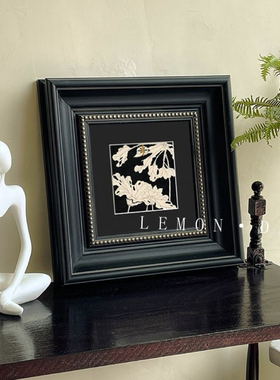 高级法式客厅书房装饰画中古风卧室壁画古典艺术挂画新中式荷叶画