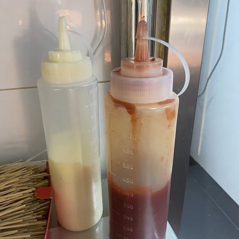 【抢3只】挤酱瓶沙拉酱番茄酱带刻度防漏密封手抓饼挤压瓶调料瓶