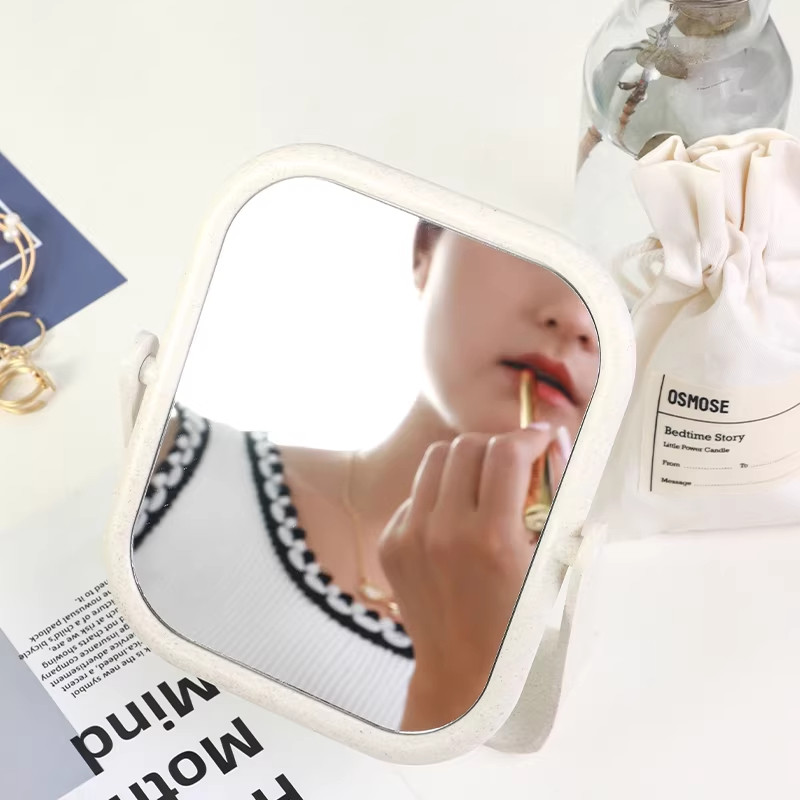 双面台式化妆镜家用简约折叠化妆便携妆镜台学生桌面立式公主镜子