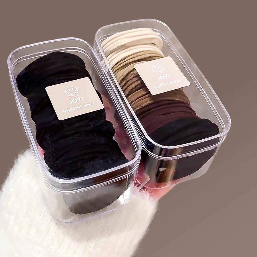 盒装高马尾发绳女高弹力耐用橡皮筋扎头发发圈2024新款高级感头绳