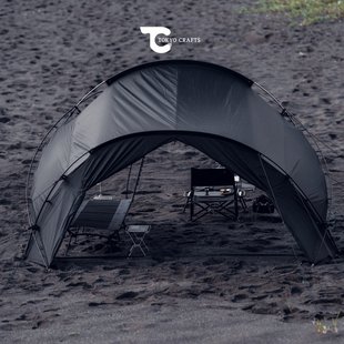 日式轻奢TOKYO CRAFTS TENBI天阳户外露营多人家庭帐篷（黑色）