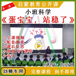 幼儿园优质公开课小班科学活动蛋宝宝站稳了视频教案课件PPT