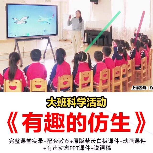 幼儿园公开课ppt大班科学活动有趣的仿生优质课希沃课件实验教案3