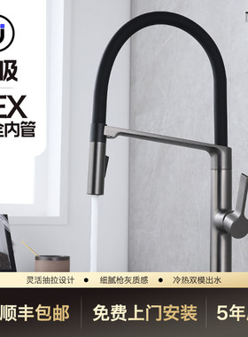 PEX内管磁吸冷热抽拉厨房龙头