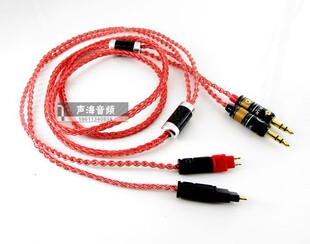 适用于森海塞尔hd650 hd600 hd580 hd660s双3.5耳机升级线平衡线