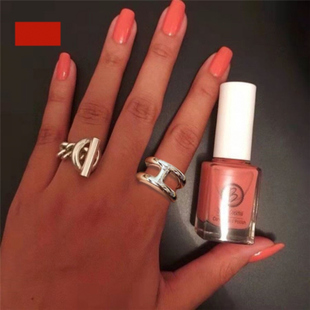 18K白金H字母戒指 女纯银光面素圈工字指环开口戒百搭送礼