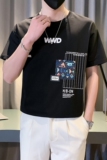 男士短袖T恤夏季休闲半袖2024新款ins潮牌圆领痞帅上衣TX14-P48，男装T恤，电商D323（原B261）
