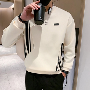 秋季男士圆领卫衣潮牌撞色拼接宽松套头休闲外套  B261-WY01-P58图片