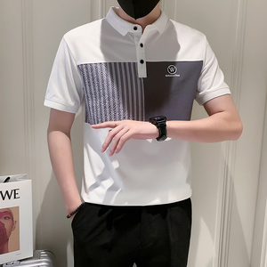夏季短袖POLO衫撞色半袖ins潮流新款男装上衣T恤PL10-P55