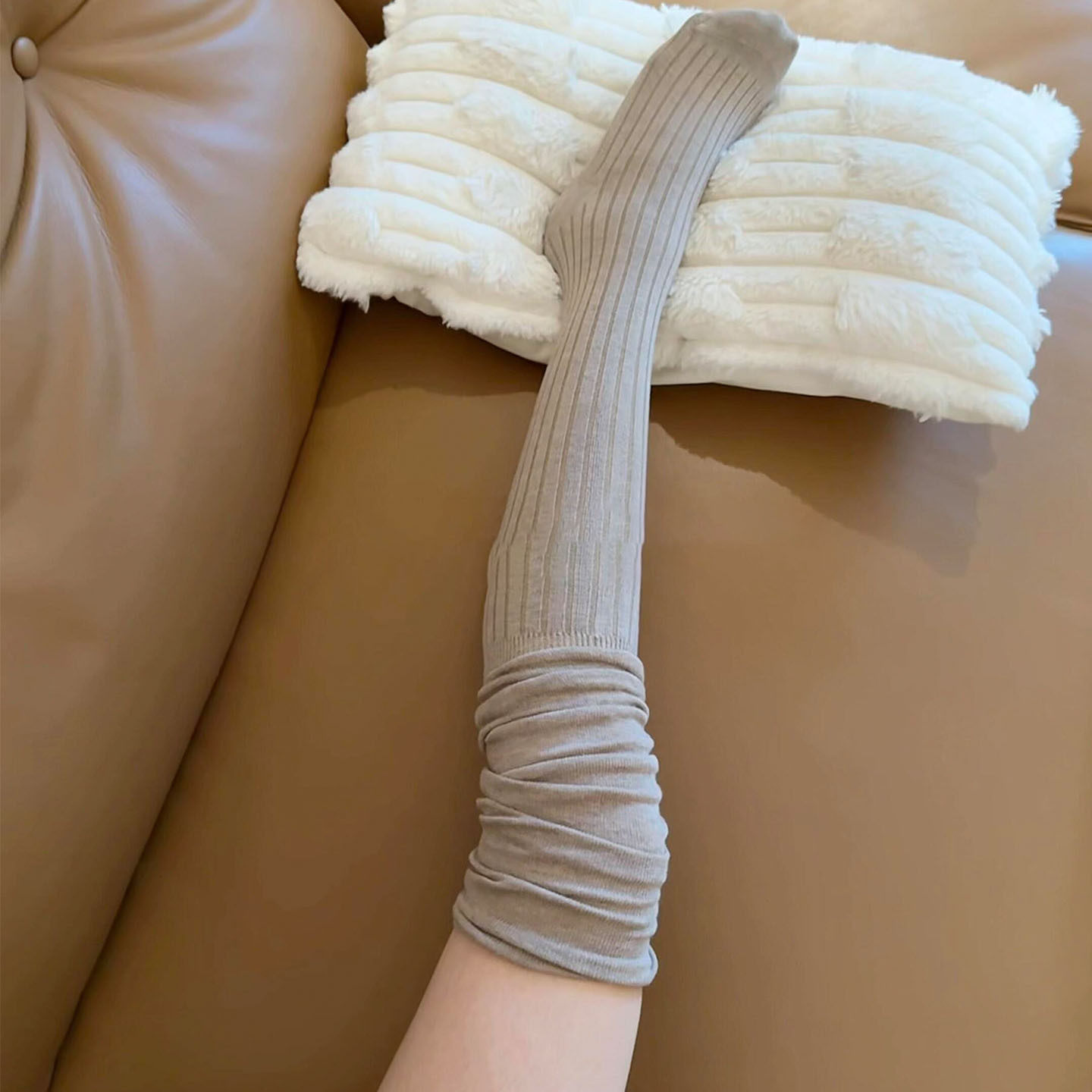 白色高筒袜纯棉过膝女秋冬堆堆袜韩国东大门JK袜日系配靴子长袜子,女士内衣/男士内衣/家居服,长筒袜,淘宝优惠券,粉丝福利购,淘宝优惠卷