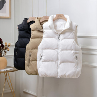 羽绒背心马甲面包服女冬 高端日系百搭叠穿宽松立领无袖 反季 清仓