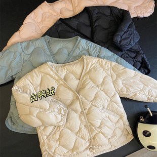 羽绒服内胆外套上衣 宝妈福利儿童秋冬轻盈保暖白鸭绒长袖 BLUE