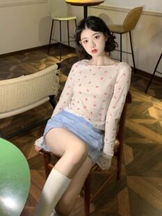 圈圈cooky 阑珊星光  韩系高腰烫钻格纹半身裙女显瘦修身A字短裙