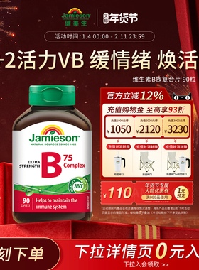 Jamieson健美生进口维生素b族肌醇胆碱复合b族熬夜补充vb营养活力