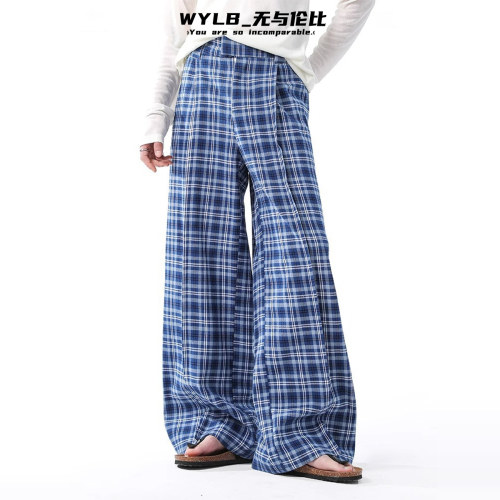 修胯高档位立体春夏阔腿休闲裤子
