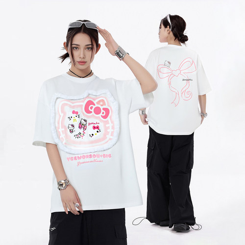 甜美hellokitty宽松短袖T恤女