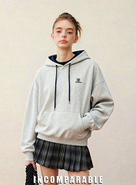 【韩国正品】MuahMuah短款连帽卫衣女赵露思同款卫衣秋冬潮牌宽松