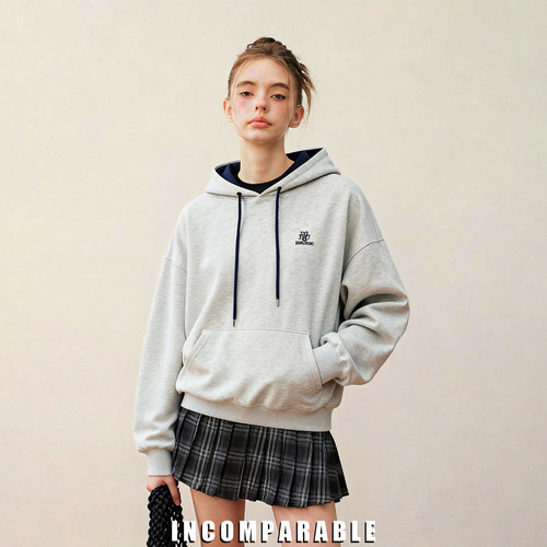 韩国正品MuahMuah短款连帽卫衣女