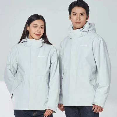 比亚迪海洋网销售顾问工装三合一冲锋衣汽车4s店工作服冬羽绒外套