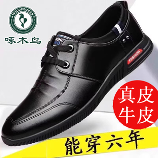 啄木鸟男鞋秋冬款软底加绒棉皮鞋男韩版商务休闲鞋男鞋青年英伦鞋