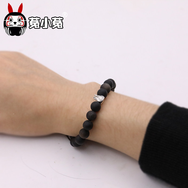 菟小菟陈靖韬黑驴蹄圆珠文玩珠手串顺纹鱼子纹驴蹄角骨手链已激活