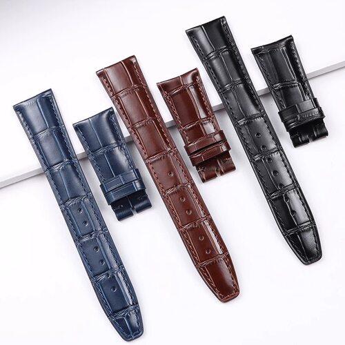 适配iwc万国柏涛菲诺葡萄牙计时葡计七日链葡七真皮手表表带