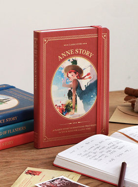 【韩国原装进口正品】Indigo古典童话B6硬面精装横线绑带笔记本