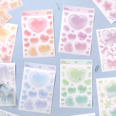 【韩国原装进口正品】Iconic梦幻甜心少女贴纸套装装饰手账素材