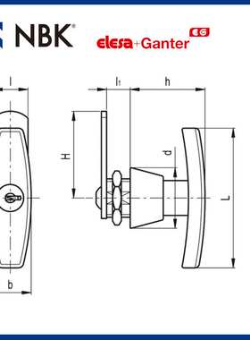 NBK ELESA CSMT. 带T形手柄的锁 钥匙操作 机械零配件厂家直供