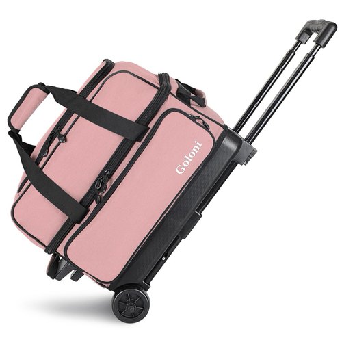 Goloni跨境保龄球双球拉杆独立鞋仓保龄球收纳拖轮包运动拉杆