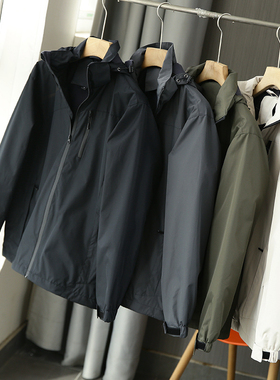 防风防水！定制压胶拉链！ODM公司货男士户外连帽冲锋夹克外套潮