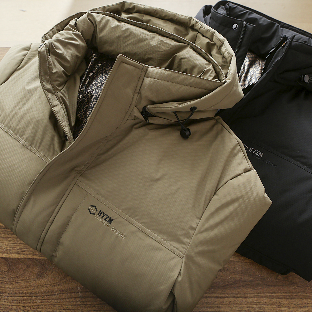 男士加厚保暖抗寒连帽羽绒服外套