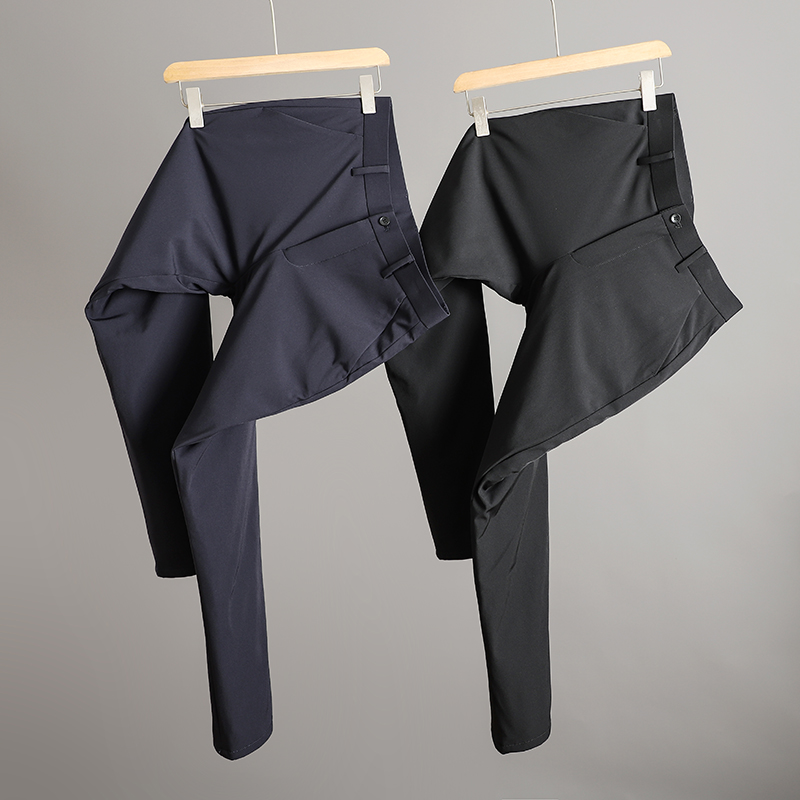 百搭通勤纯色直筒商务休闲羽绒裤