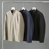 男装 挺快有型 新款 春季 百搭通勤商务休闲立领夹克外套 顺滑透气