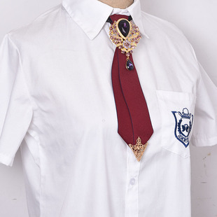 个性英伦学院风潮男领带结婚新郎酒红色领花表演装饰镶钻领结女