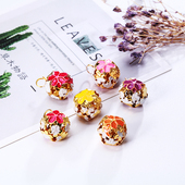 DIY合金饰品配件铃铛花球系列创意手工挂件吊坠古青仿金银色白K铁